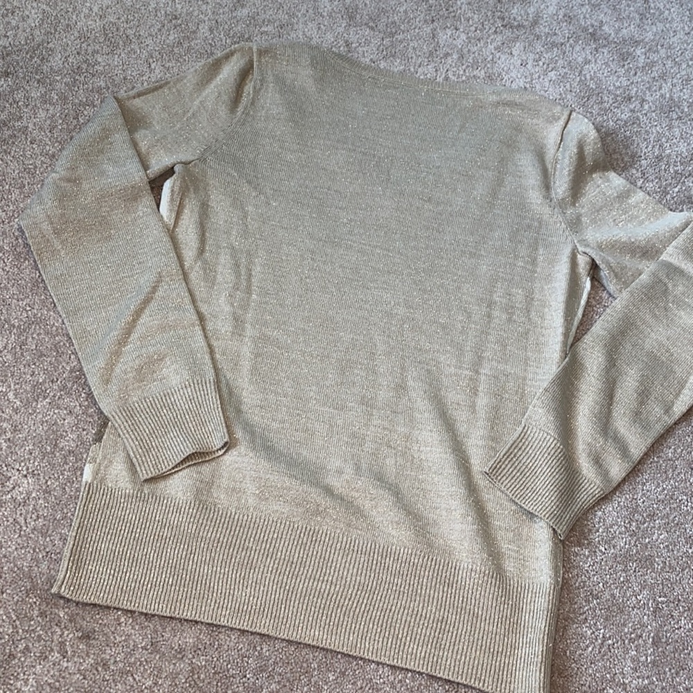 Gold Sparkle Long Sleeve Shirt - Picture 4 of 5